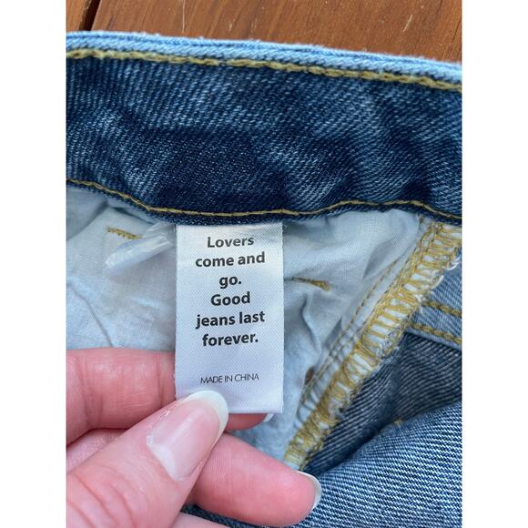 Pacsun Womens Jeans All Cotton 90's Boyfriend Size 24 Two Toned Straight Flaw - Picture 4 of 13